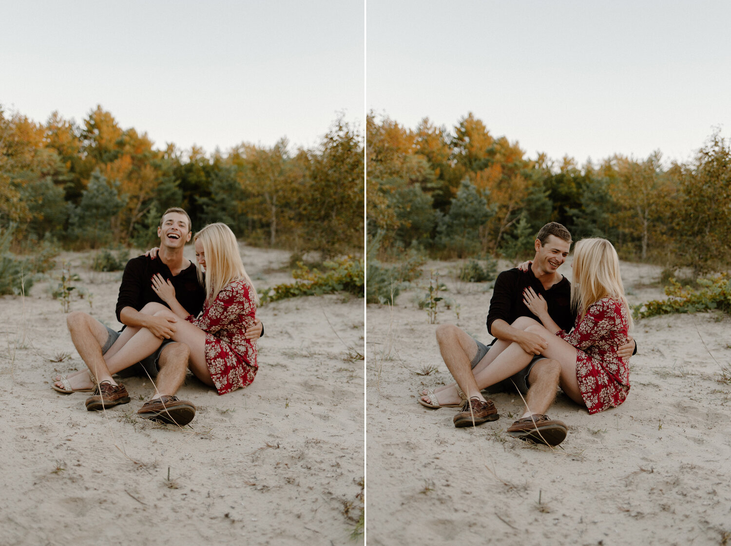 Magical sunset engagement session in Wasaga Beach