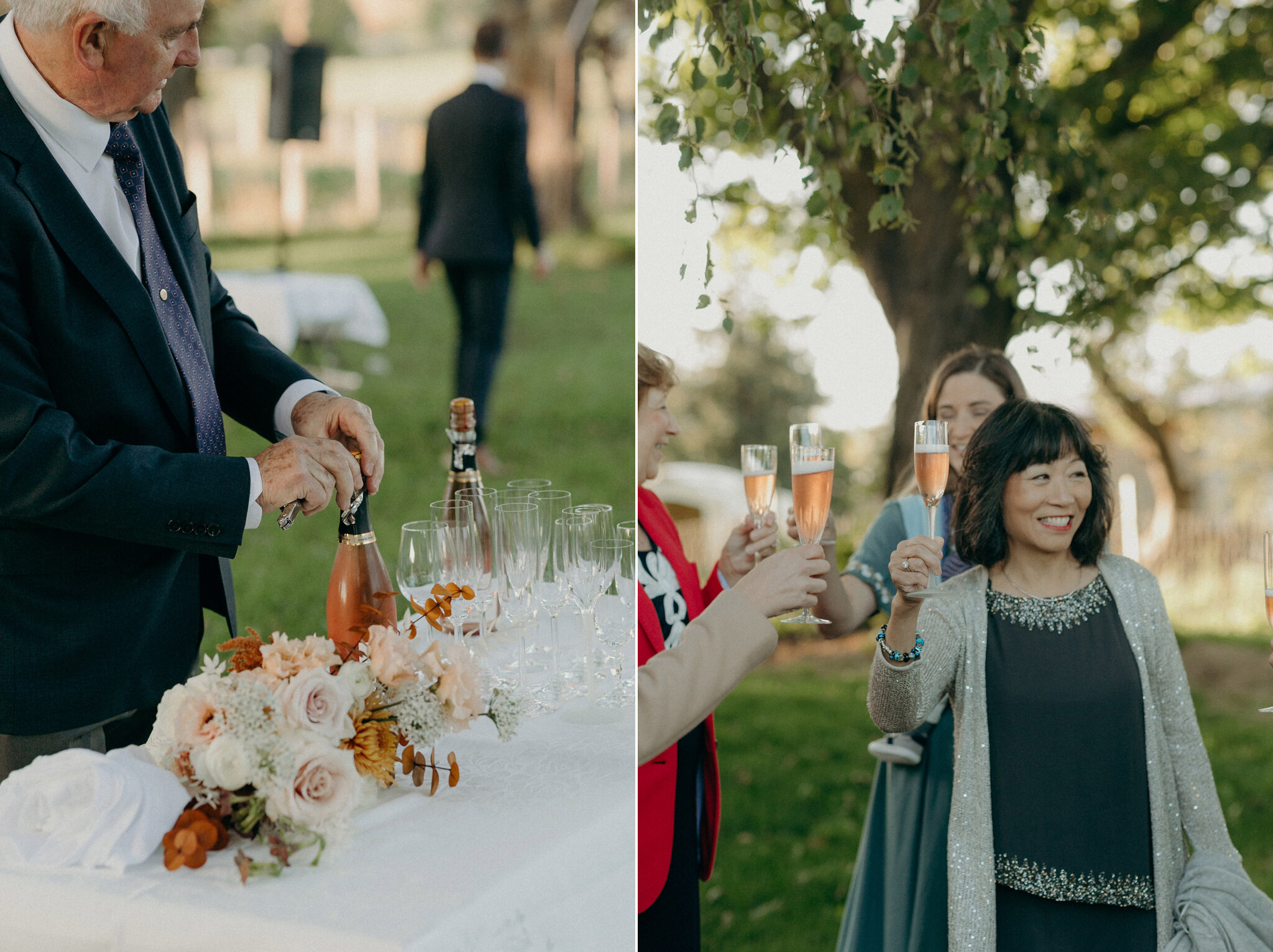 wedding toast at good family farm in meaford