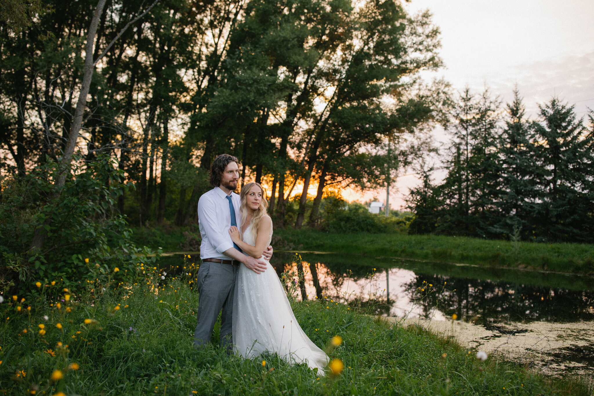 Meaford wedding sunset portraits