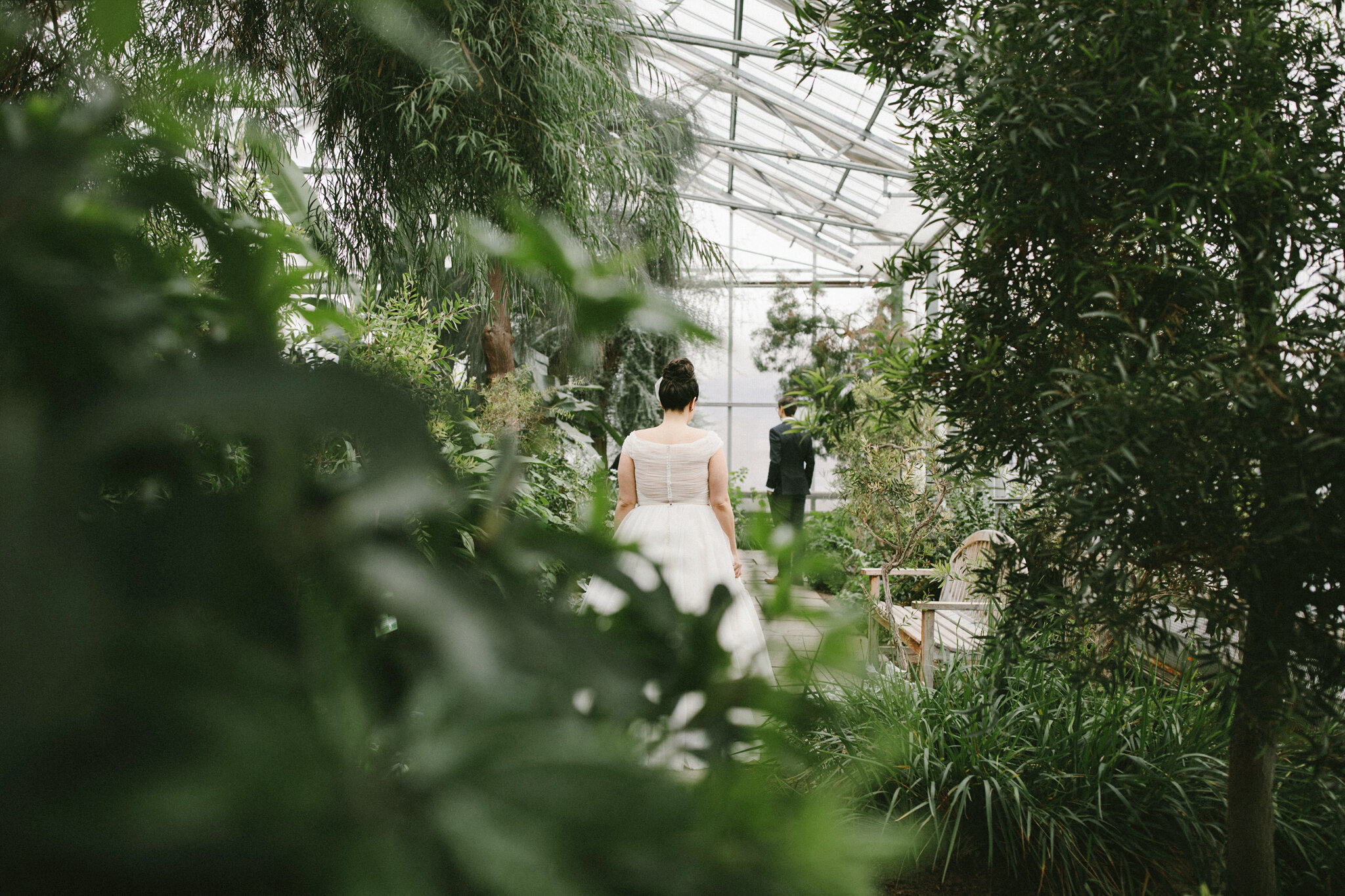 first look wedding photos botanical gardens ontario