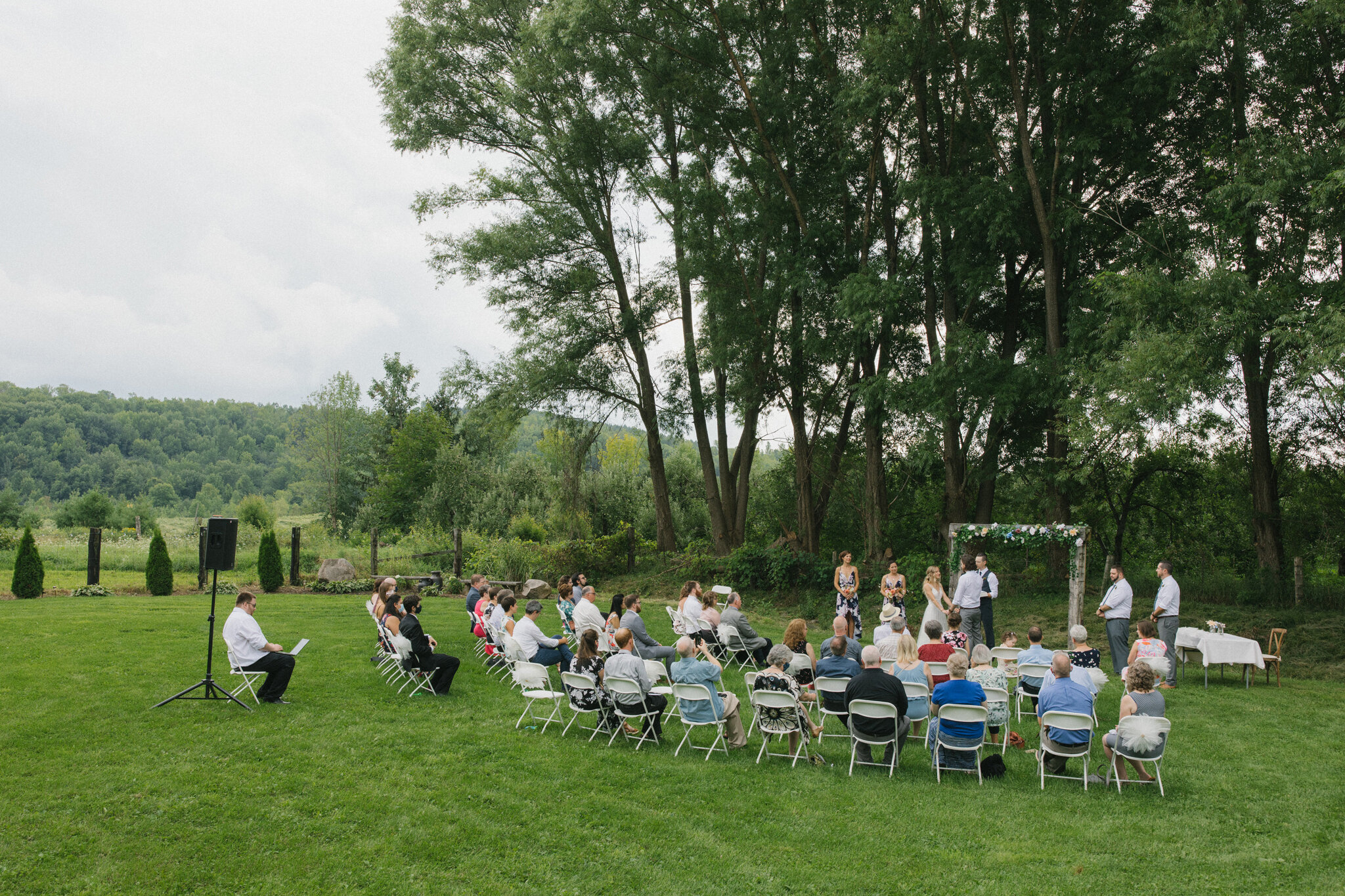 Outdoors wedding ceremony setup Meaford