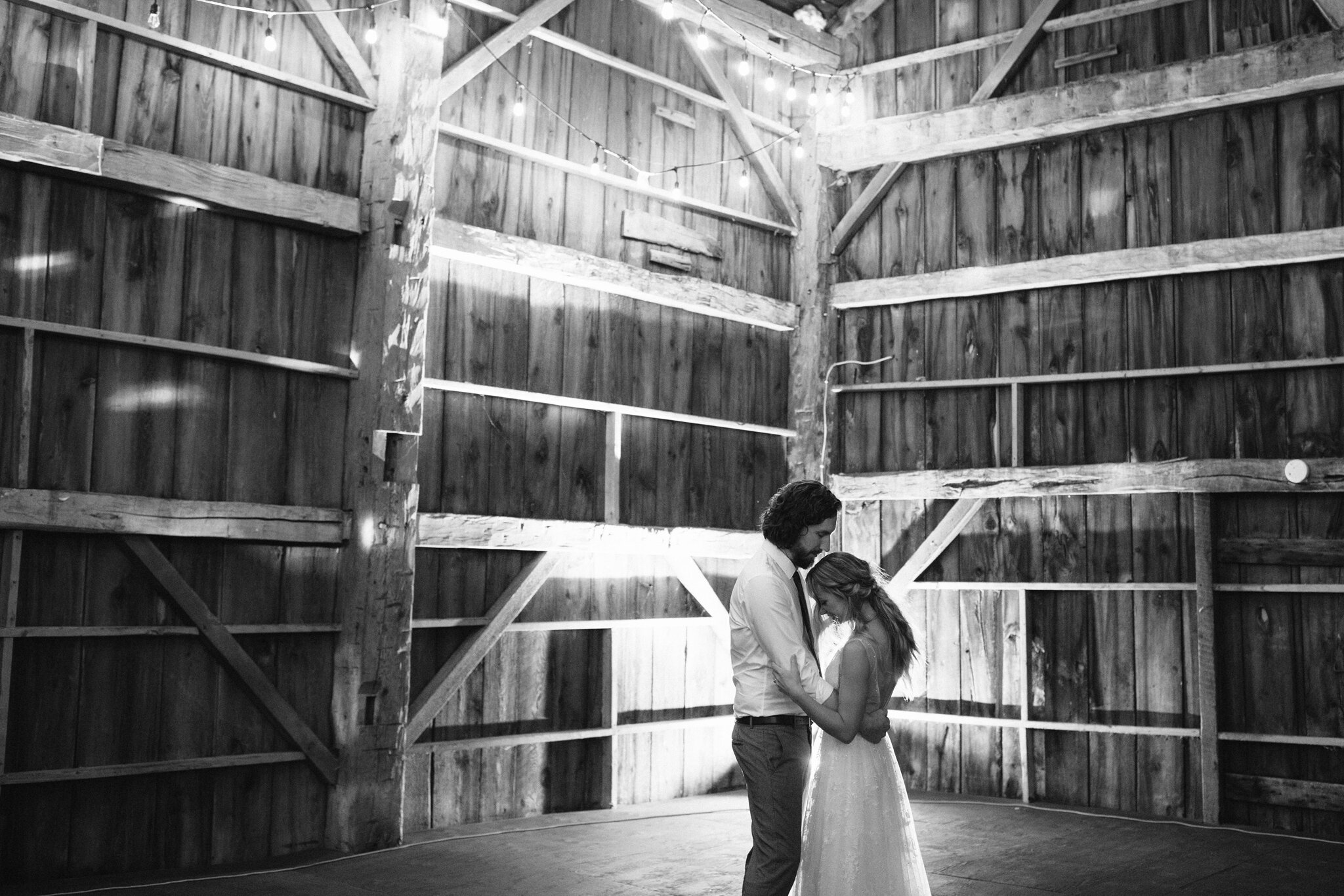 first dance barn wedding meaford