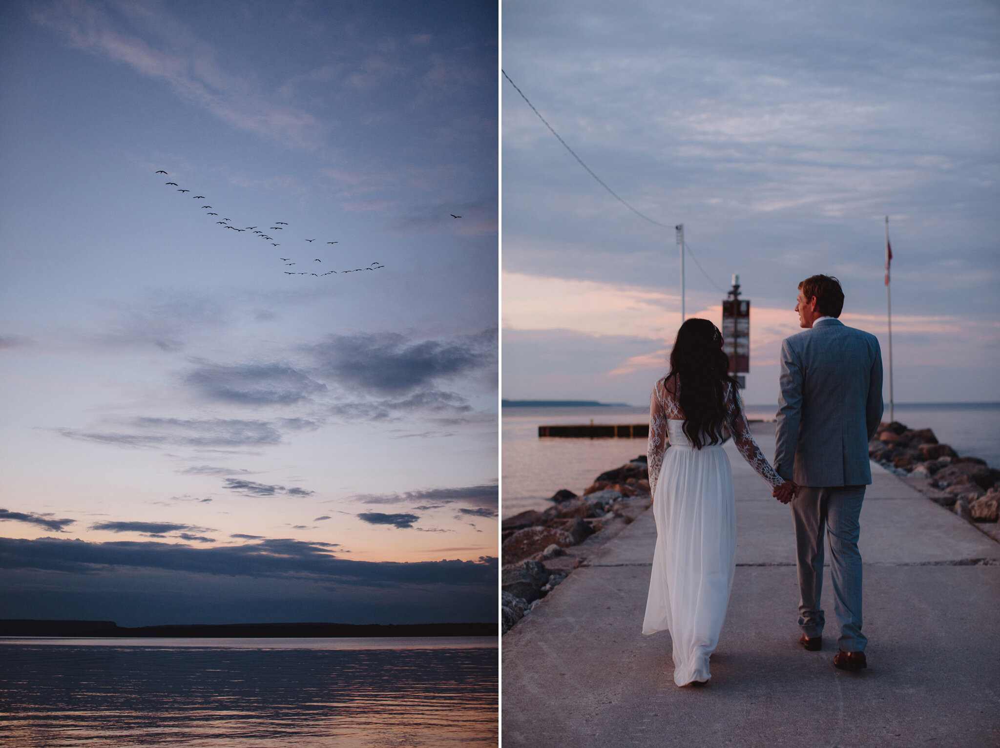 elopement couple sunset haghi's beach