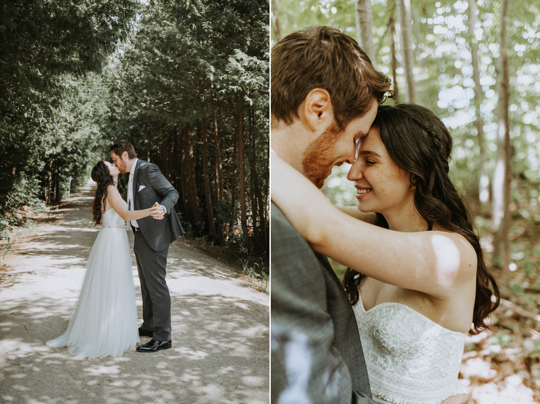 Forest portraits of bride and groom in Blue Mountains
