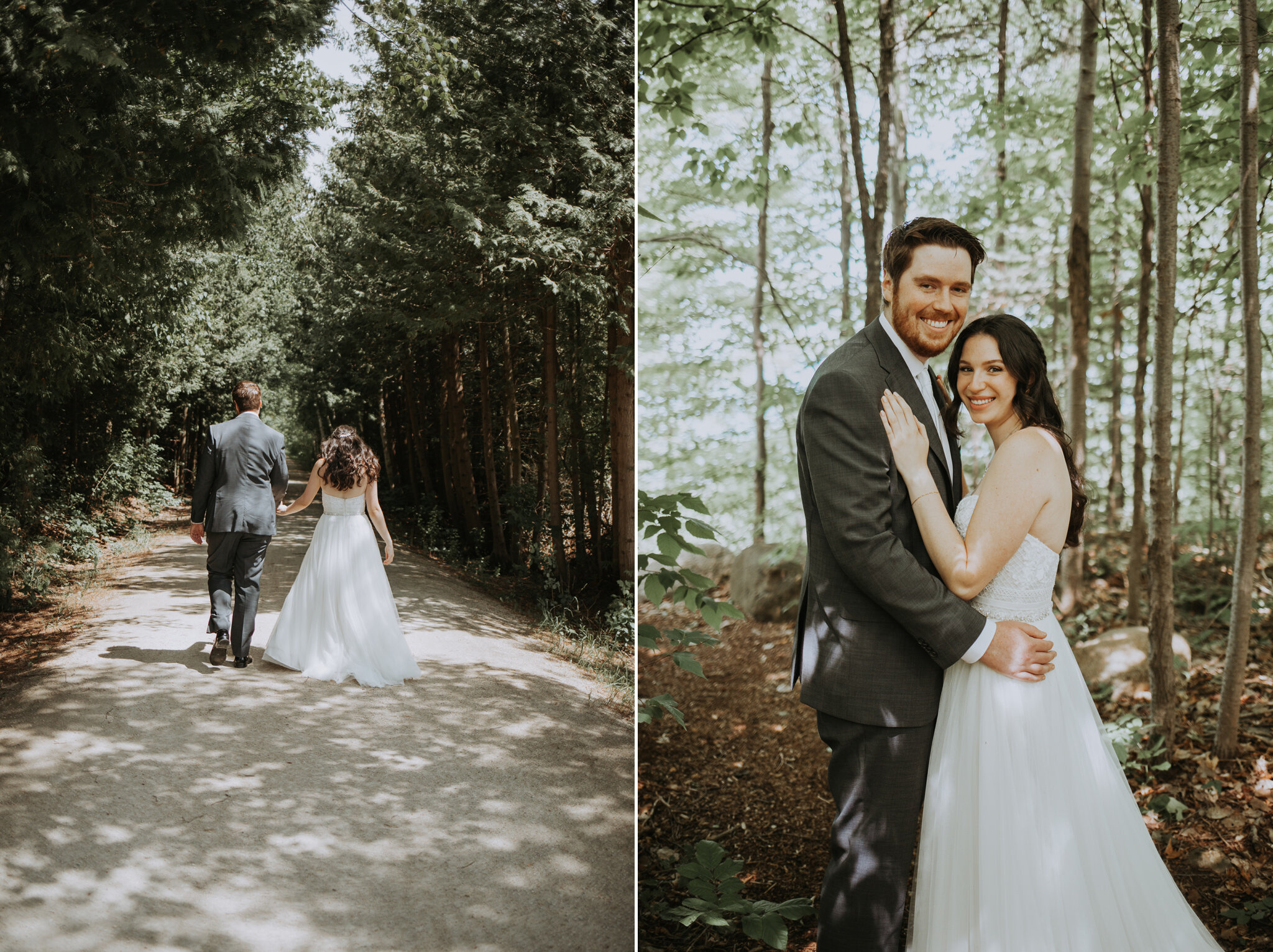 Forest portraits of bride and groom in Blue Mountains