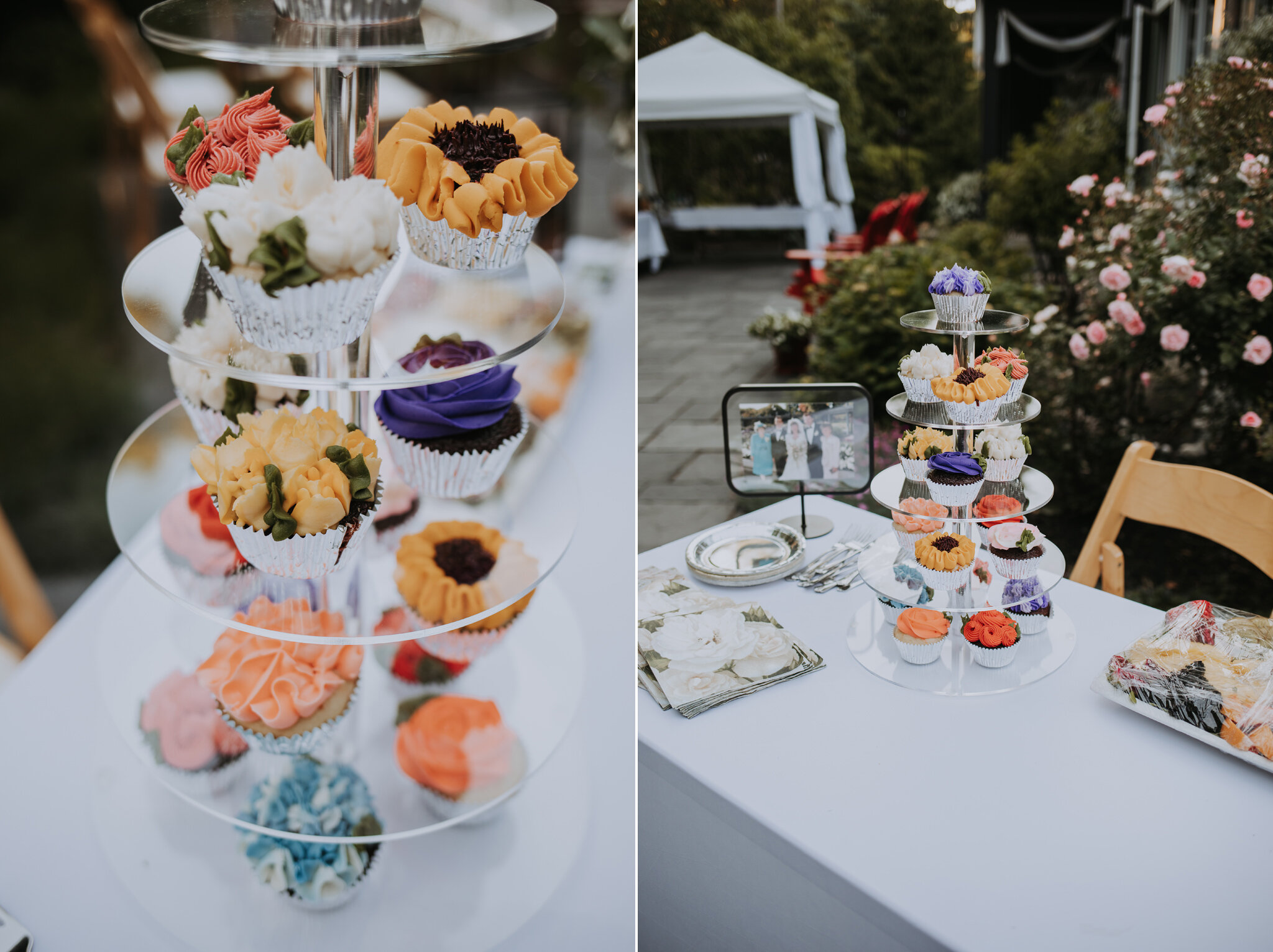 Colourful cupcake tree Wedding inspiration