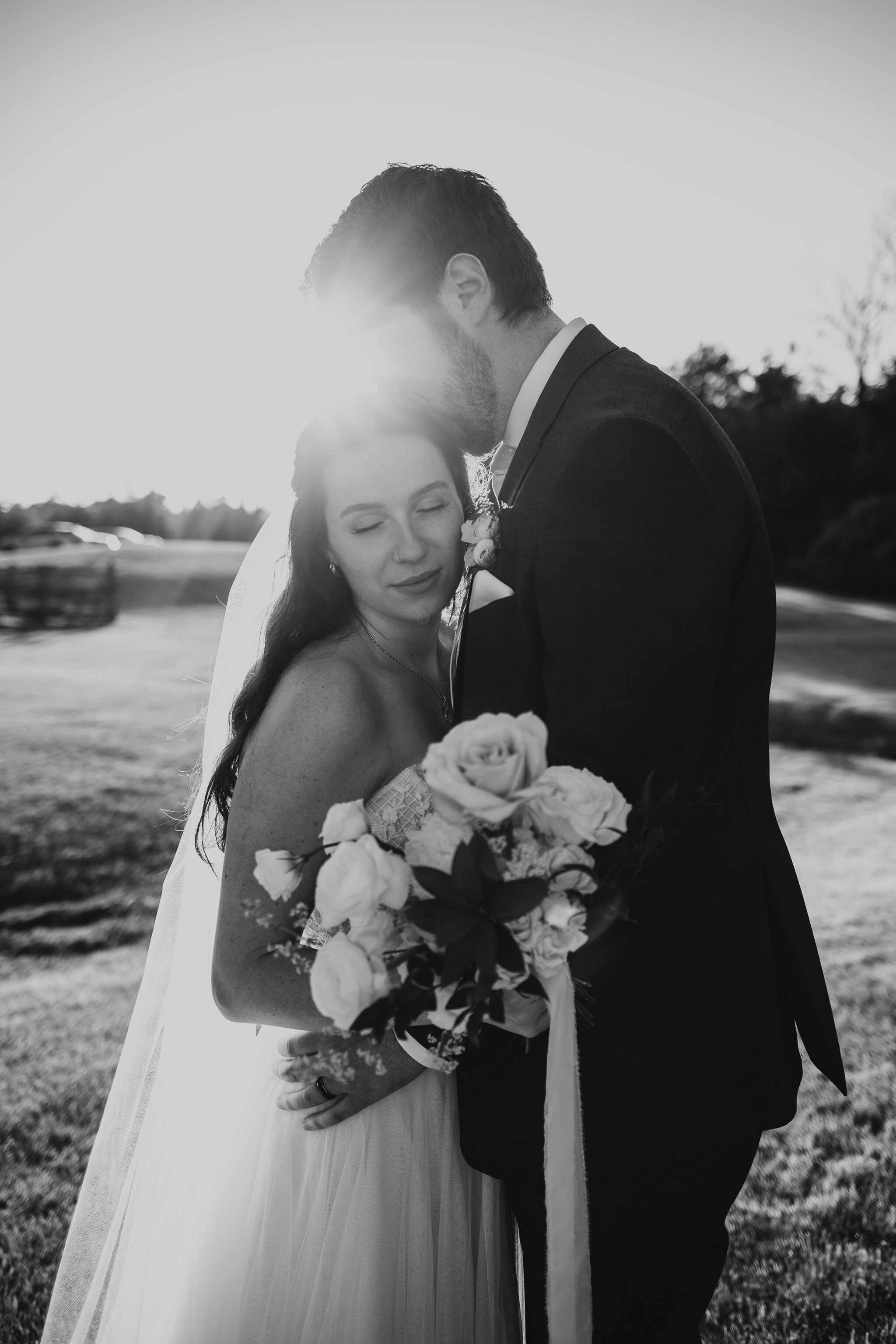 Romantic black and white couples portraits Blue Mountains