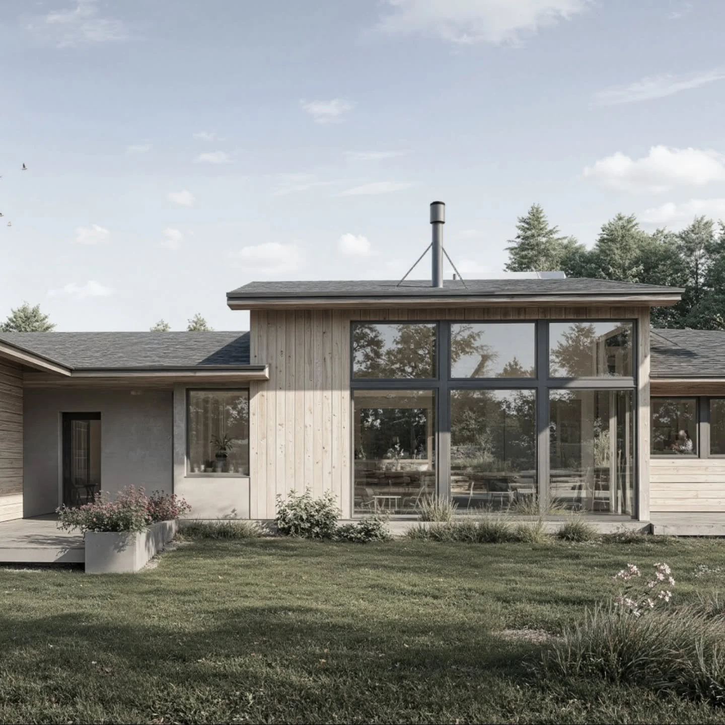 Afternoon light, summer shadows, and light wells, oh my!

#penumbra #cornerglazing #lightandshadow #archviz