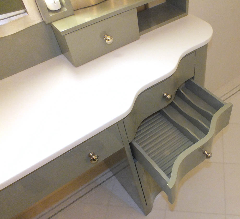 103 Custom Built In Makeup Vanity Furniture Made New 103 Custom Built In Makeup Vanity