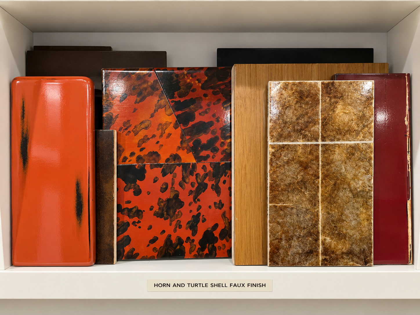 HORN AND TURTLE SHELL FAUX FINISH SAMPLES