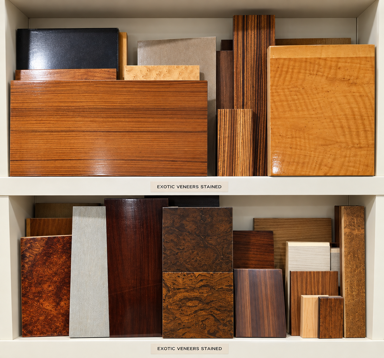 EXOTIC VENEERS STAINED SAMPLES