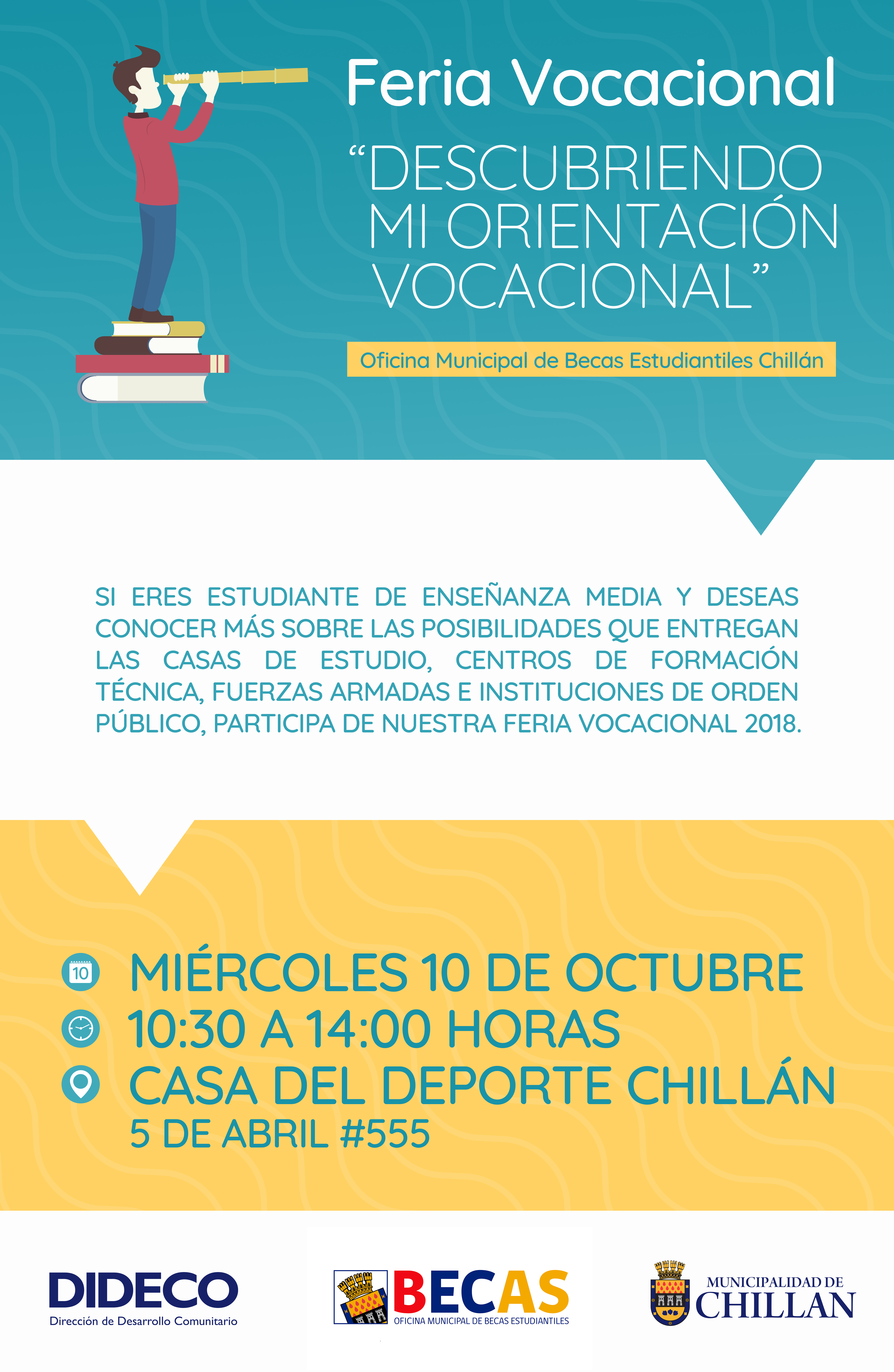 ESTUDIANTES CONOCERÁN OFERTA DE CARRERAS PROFESIONALES EN FERIA VOCACIONAL