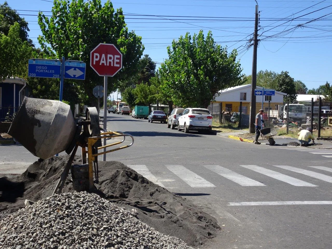 En Quillón se ejecuta  proyecto Confección de veredas y rebajes universales en esquinas.