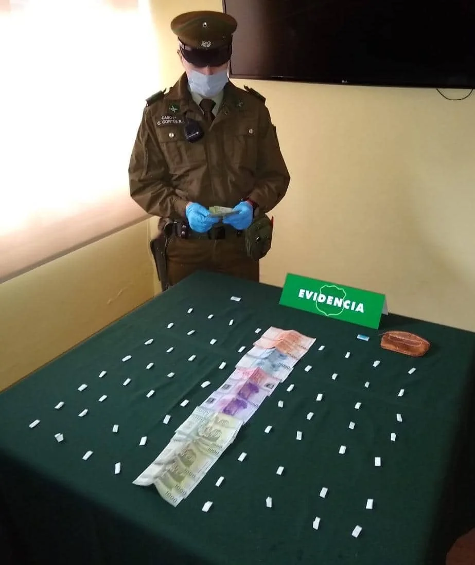 Denuncia permitió a Carabineros del OS7 detener a sujeto por microtáfico de pasta base de cocaína en Chillán