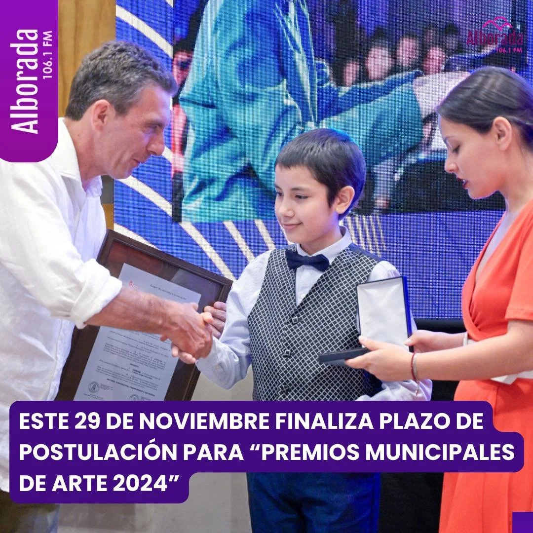 A fin de mes finaliza plazo de postulación a "premios municipales 2024 de arte"