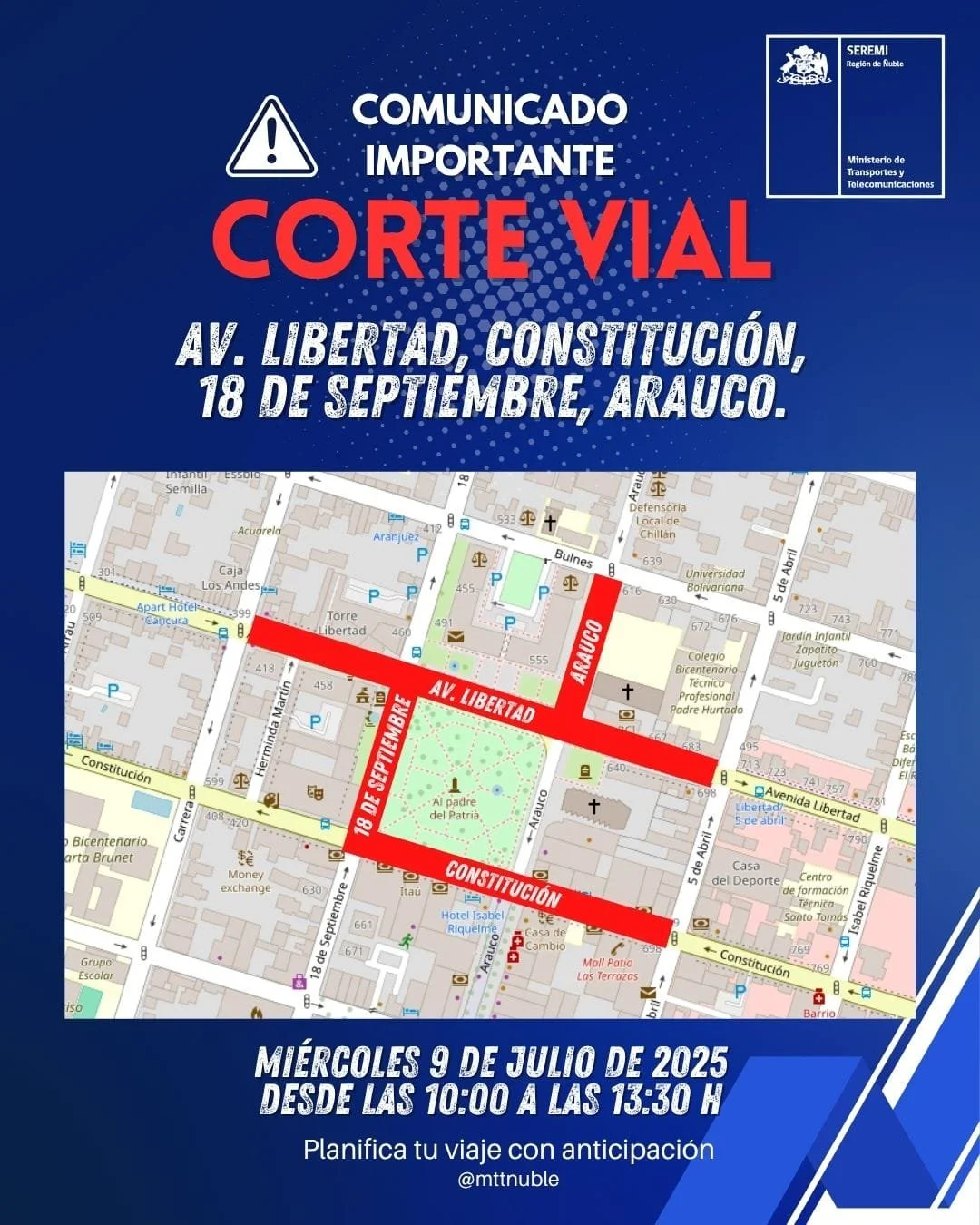 CORTE DE TRÁNSITO POR DÍA DE LA BANDERA EN AV LIBERTAD (8 Y 9 JULIO)- GUÍA COMPLETA 