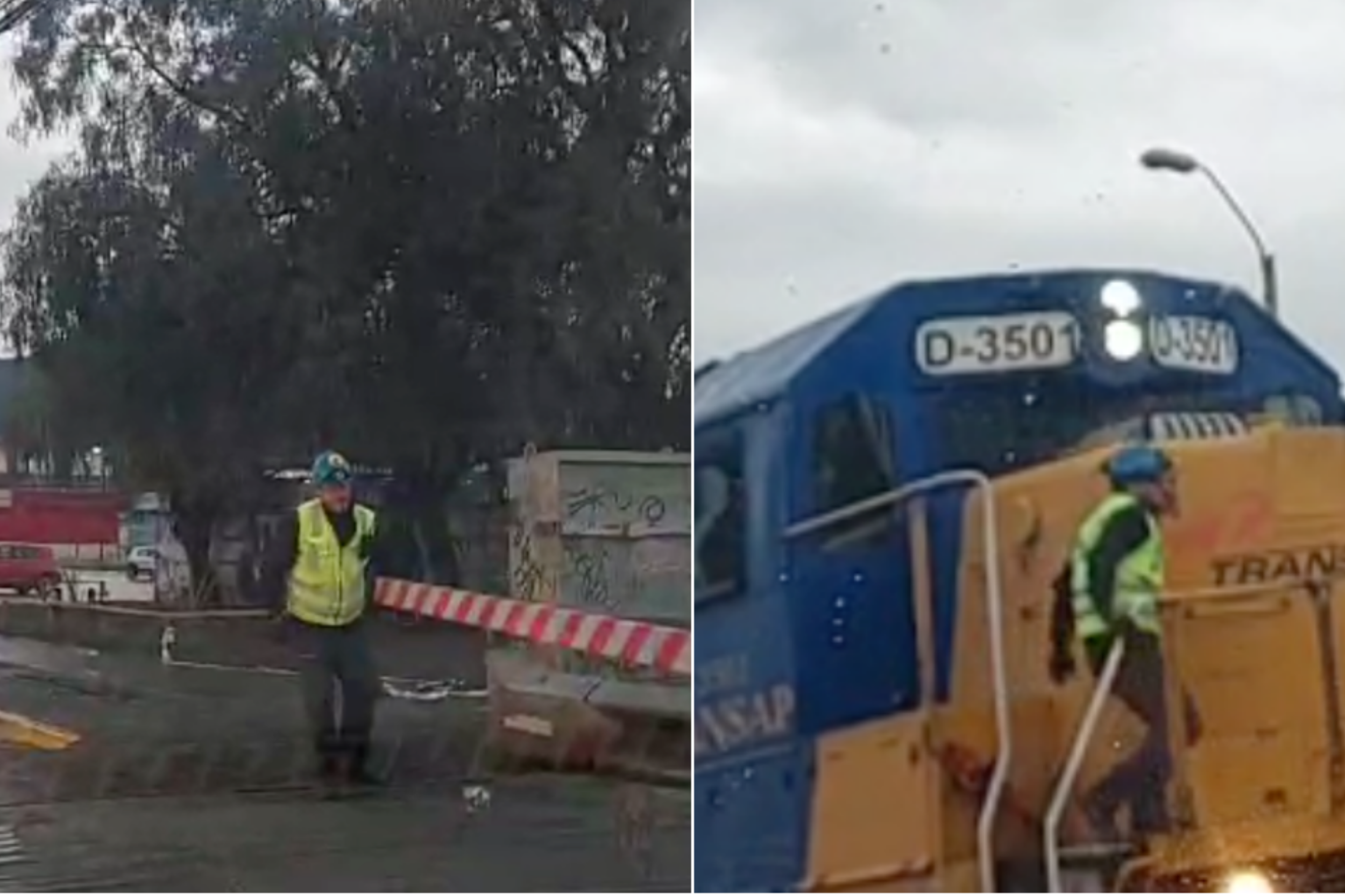 Inaudito suceso en Melipilla: Operador de tren se ve obligado a mover barreras de cruce ferroviario