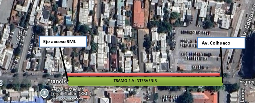 Obras en calle Francisco Ramírez en Chillán comenzarán el 11 de agosto con desvíos: ¿Cuáles serán?