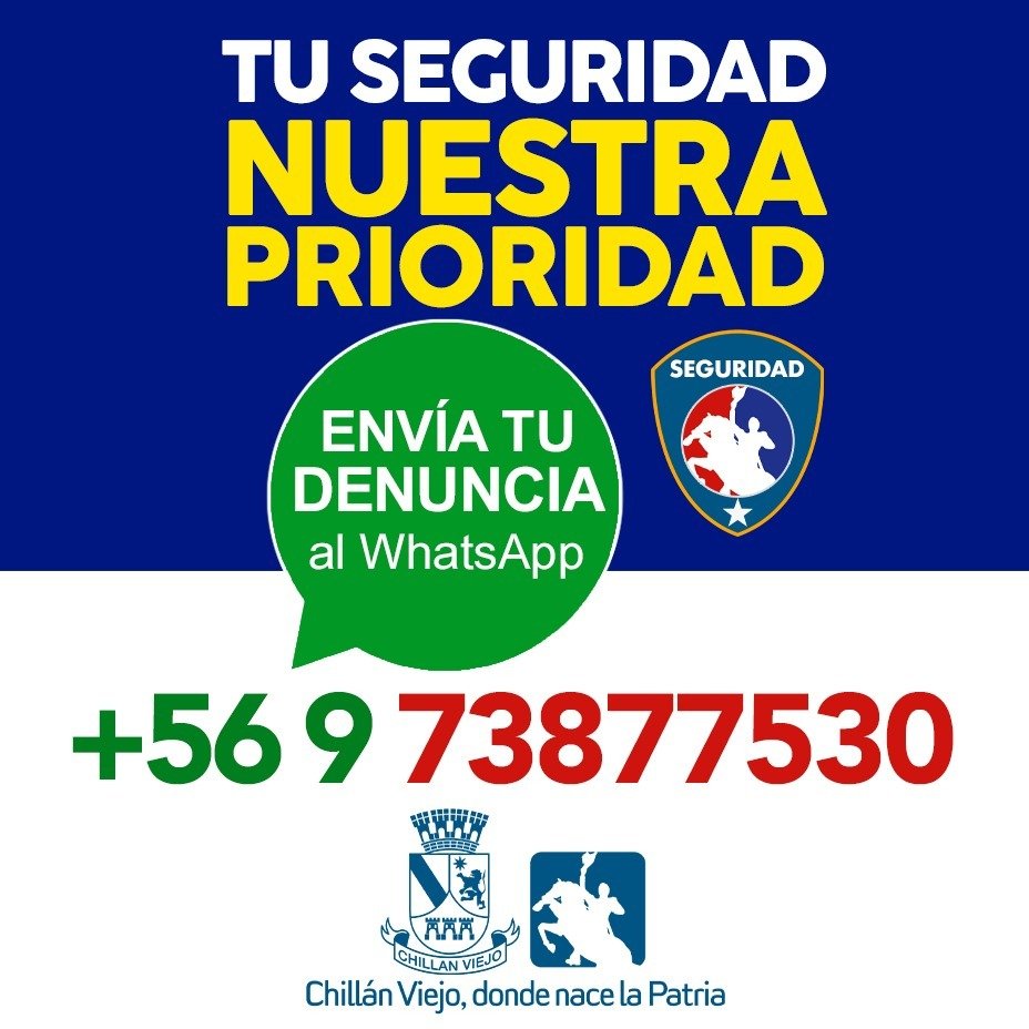 Chillan Viejo revoluciona la seguridad regional con el lanzamiento de innovador fono Whatsapp para denuncias con imágenes