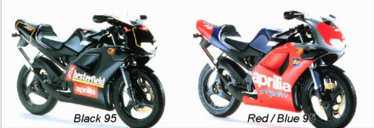 These were the color options for 1995, notice the Chesterfield livery (cigarettes) on a bike intended for 14 year olds!