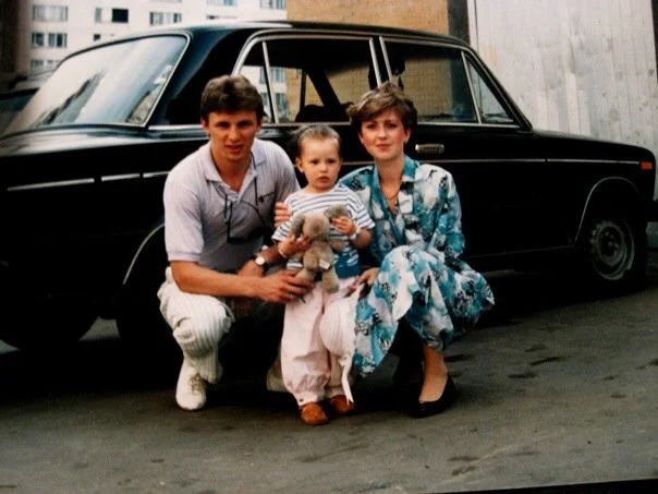 Igor, Elena + Alyonka Larionov | Moscow, Russia | Summer 1989 | Photo: n/a