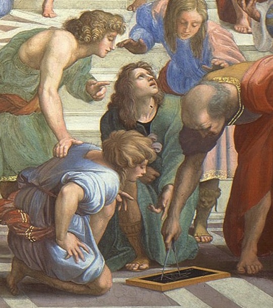 Raphael (1509–1511) Euclid Detail from The School of Athens. Fresco. Apostolic Palace, Vatican City