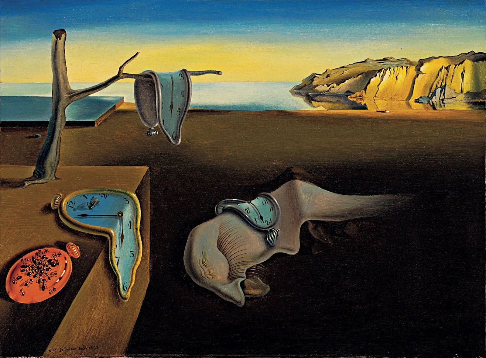 Salvador Dalí (1931) The Persistence of Memory. Oil on canvas. Museum of Modern Art, New York.