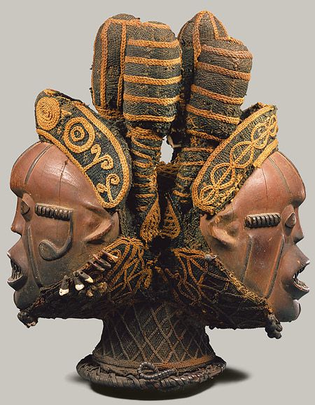Janus headdress of the Boki from Nigeria. (19th–20th century) African collection. The Met, New York. A Janus-like deity has arisen in many cultures. There are two faces. One looks to the future, the other, to the past. Janus can represent beginnings and endings, rites of passage, gateways, transitions, duality, and the passage of time.