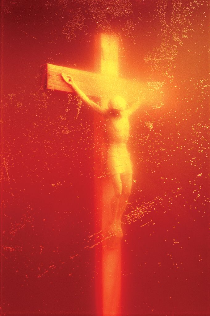 Andres Serrano (1987) Immersion (Piss Christ). Photograph.