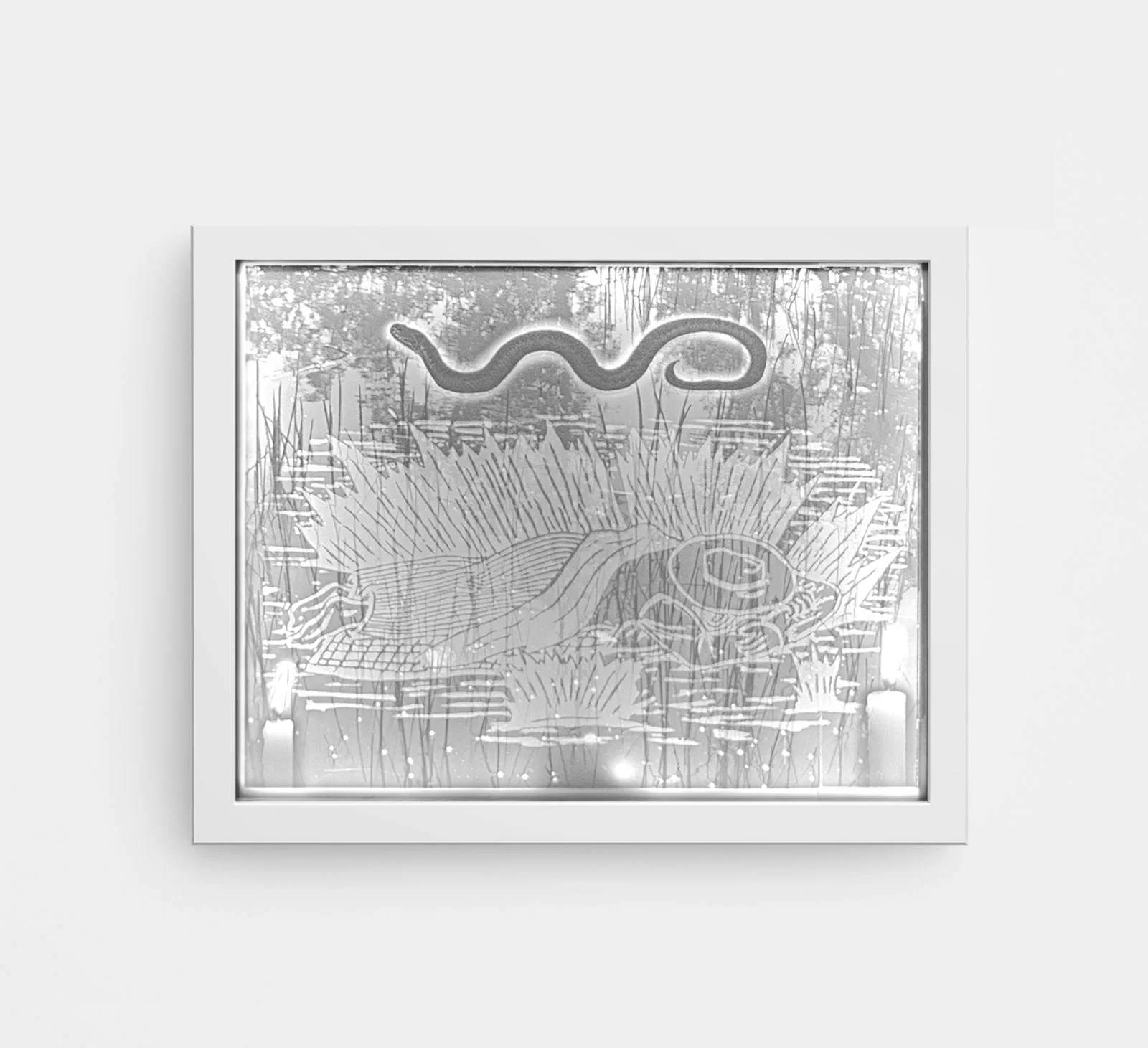 "Wander With Snake Blessing" is part of a limited-edition lithophane series that Pavy created for New Orleans 7th Ward's Storyville Project focused on the preservation Louisiana Creole music, culture and language. Learn more at The New Orleans Advocate Wander With With Snake Blessing 13 1/4” x 16 1/2” Augmented Photographic Lithophane in Carved Acrylic