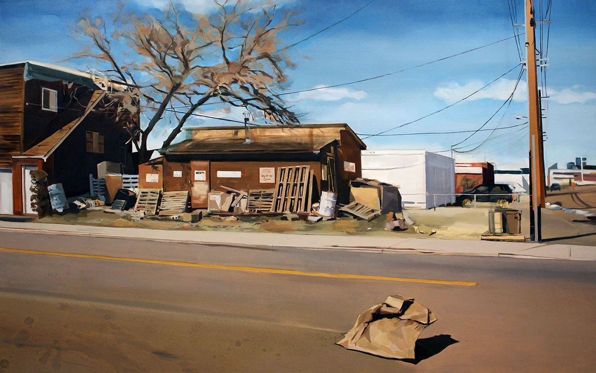 Urban Gleaner, oil on canvas, 60" x 96", 2011.