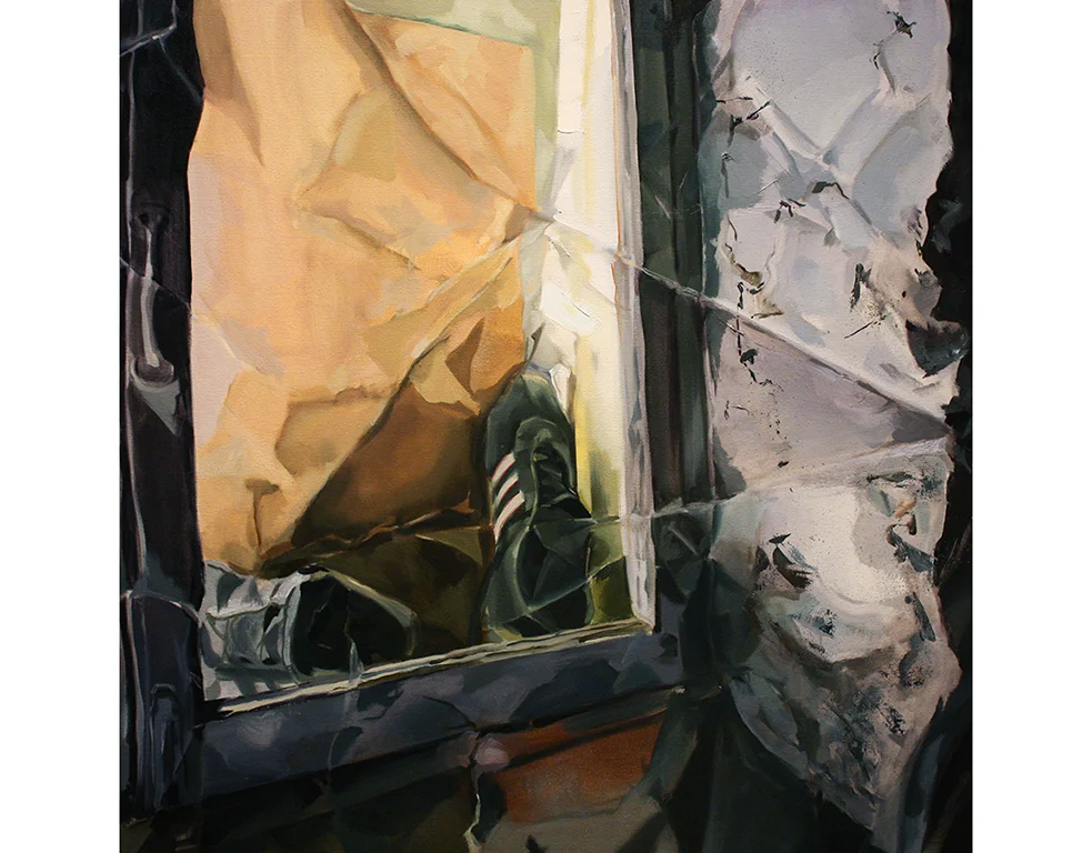 Makeshift, oil on Canvas, 36"x36", 2011.