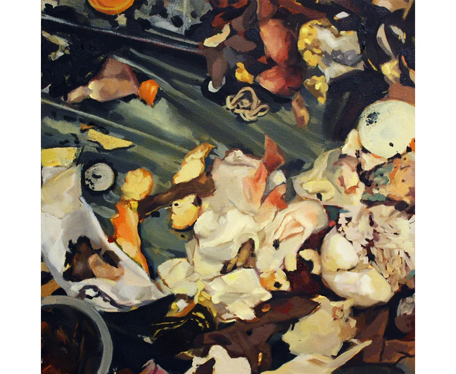 Leftovers III, Oil on Canvas, 15"x15", 2014.
