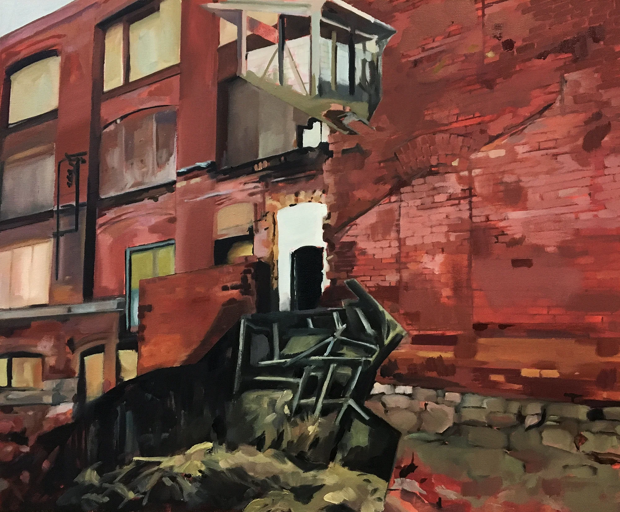 Between Worlds , oil on canvas, 22"X26", 2017.