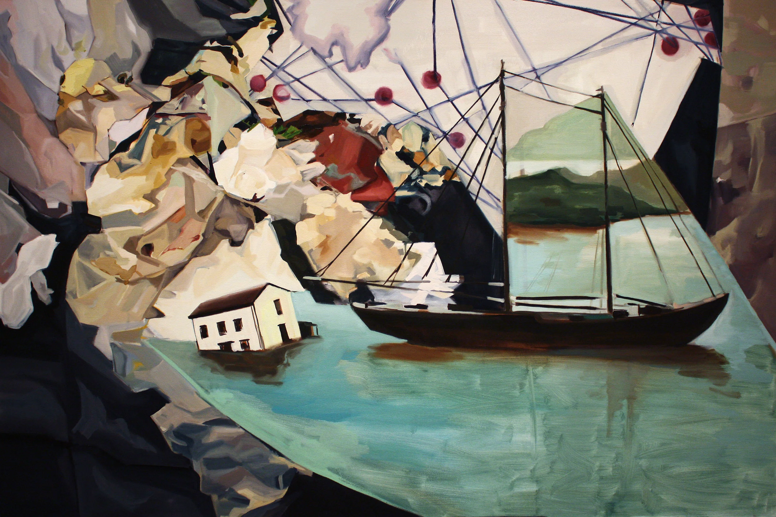 Crumple , Oil On Canvas, 48" X 72", 2010.