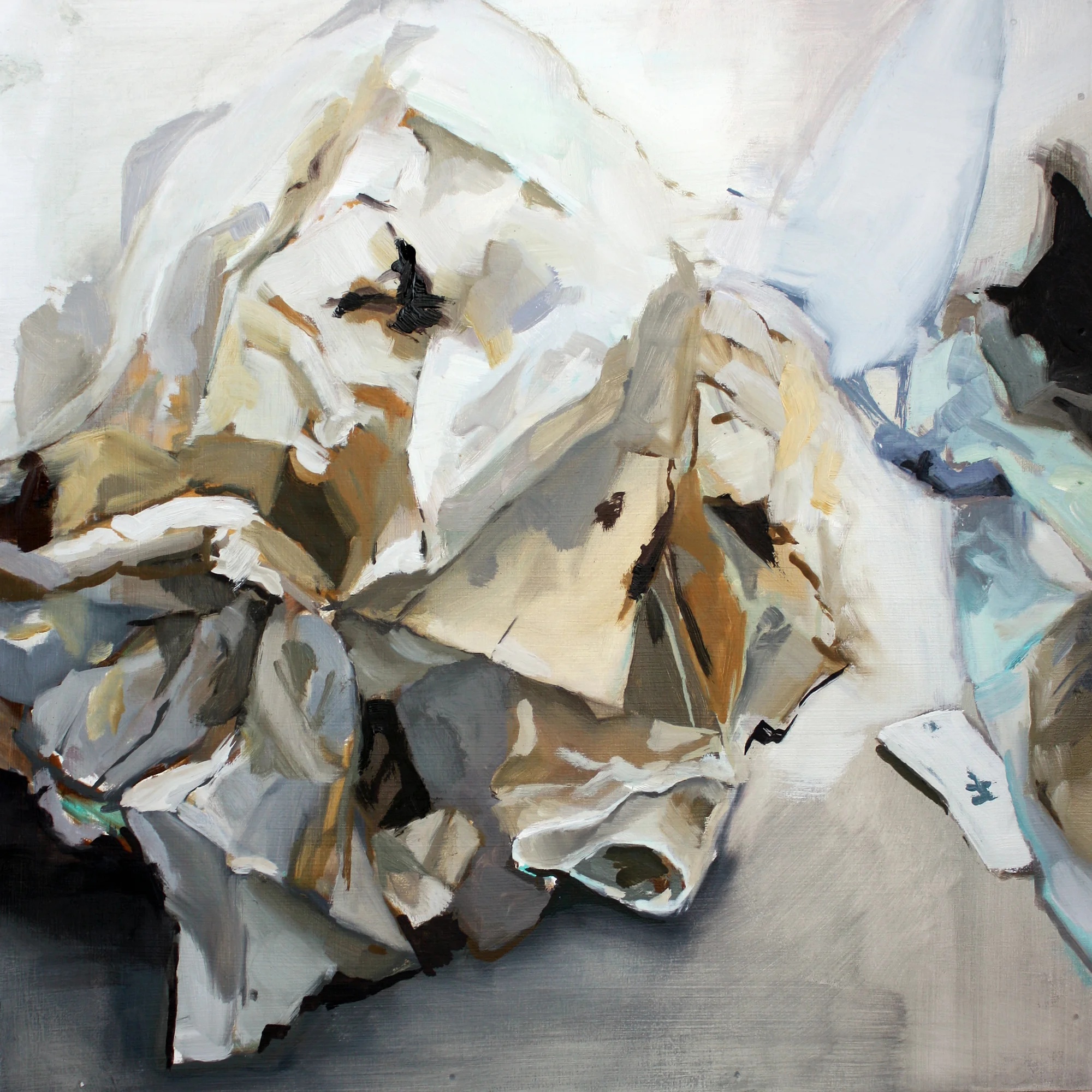 Small Disasters , Oil On Panel, 15"X 15", 2014.