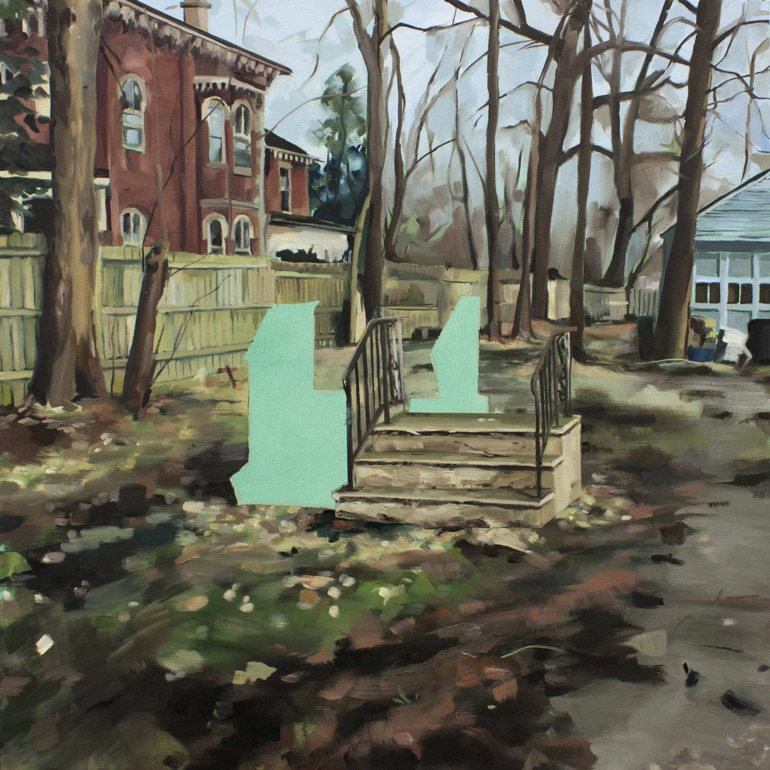 Invisible House , oil on canvas, 30”x30”, 2019.