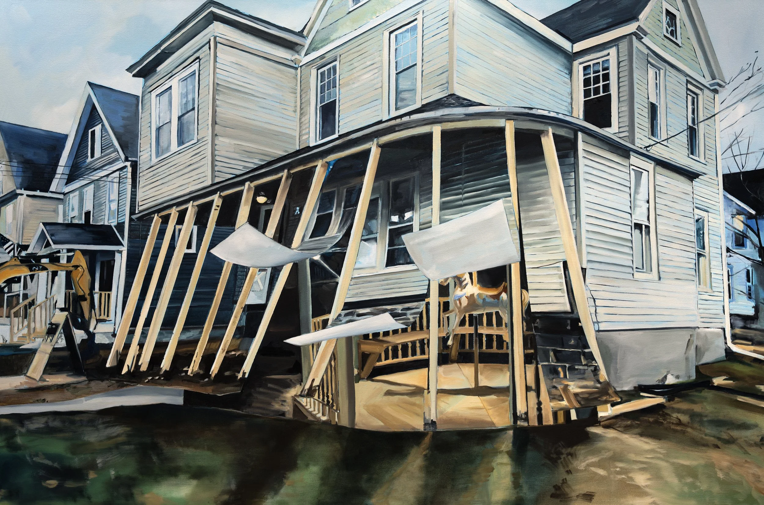   Walking Distance , oil on canvas, 48”x72”, 2023. 