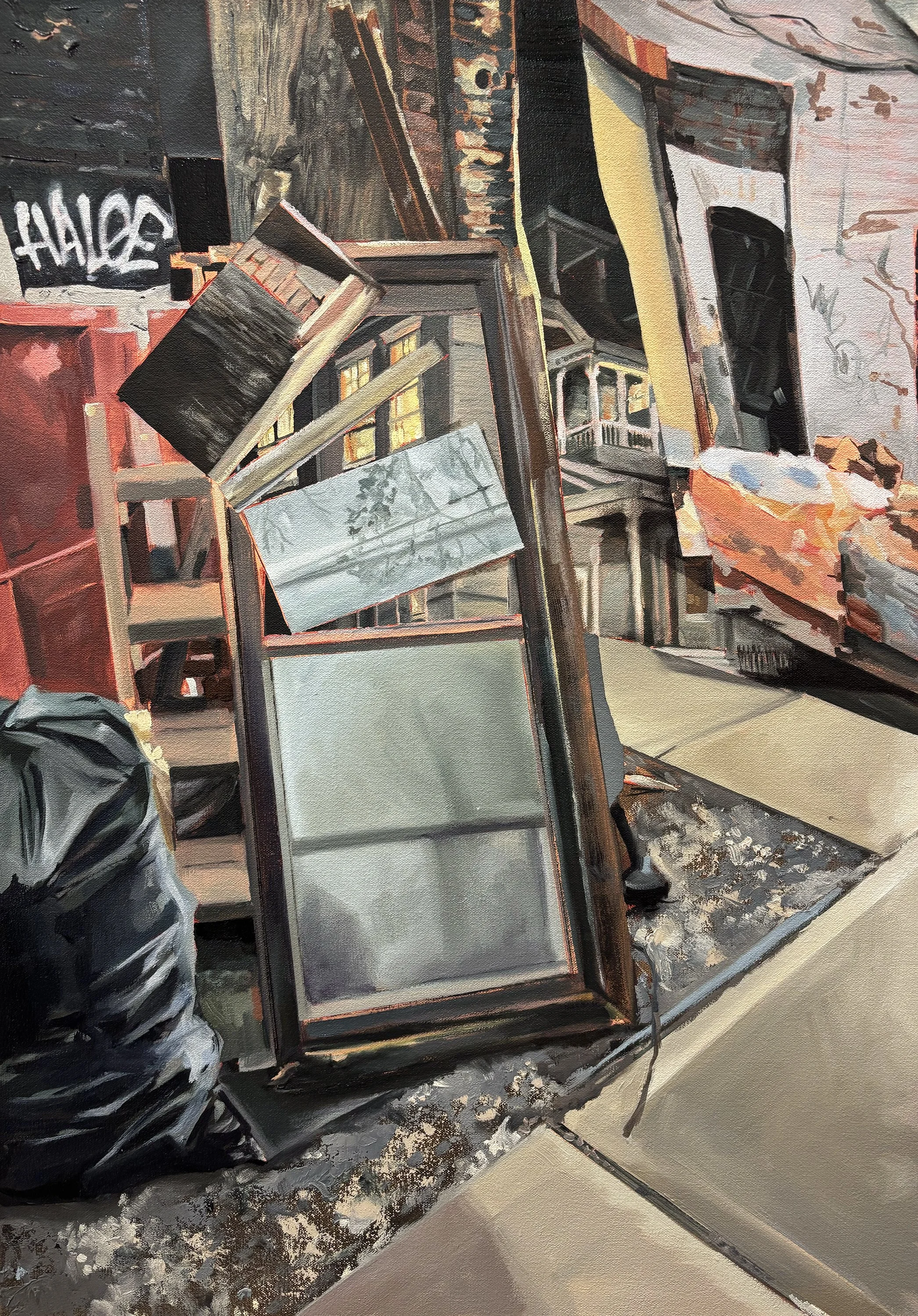   Close to home , oil on canvas, 26”x18”, 2025. 