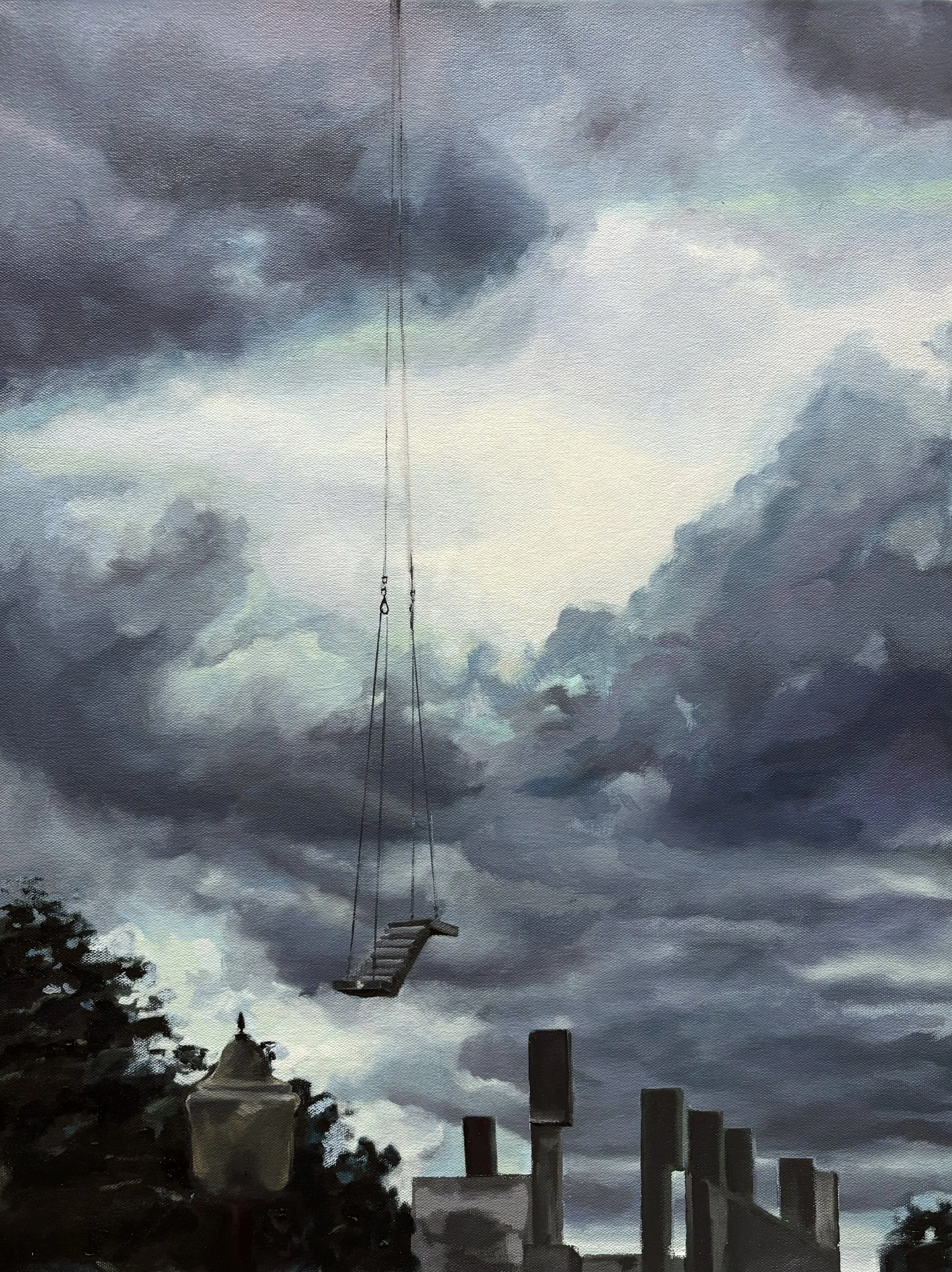   And when the sky was opened,  oil on canvas, 24”x18”, 2026 