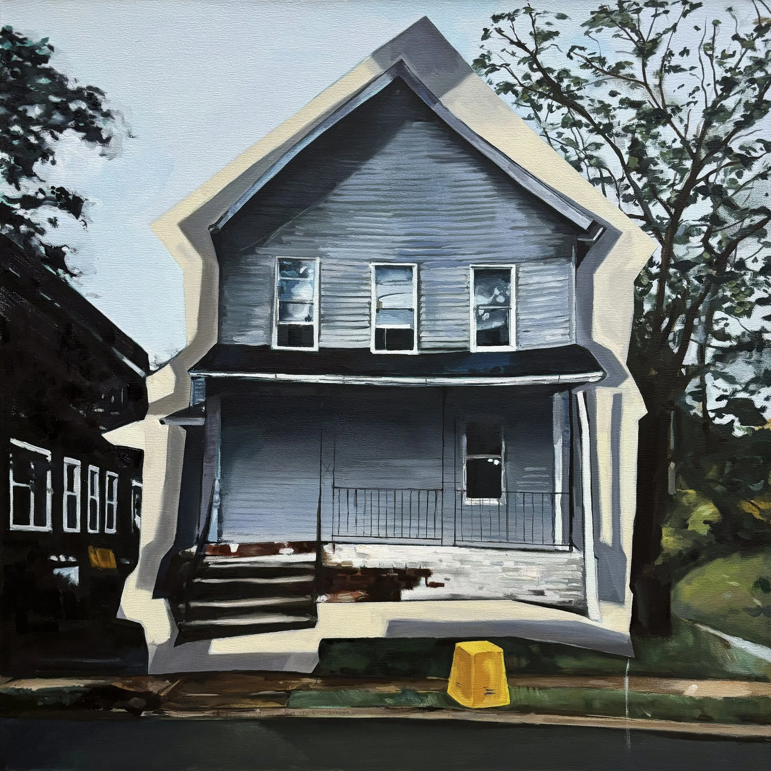   A house with no door , oil on canvas, 30”x30”, 2026 