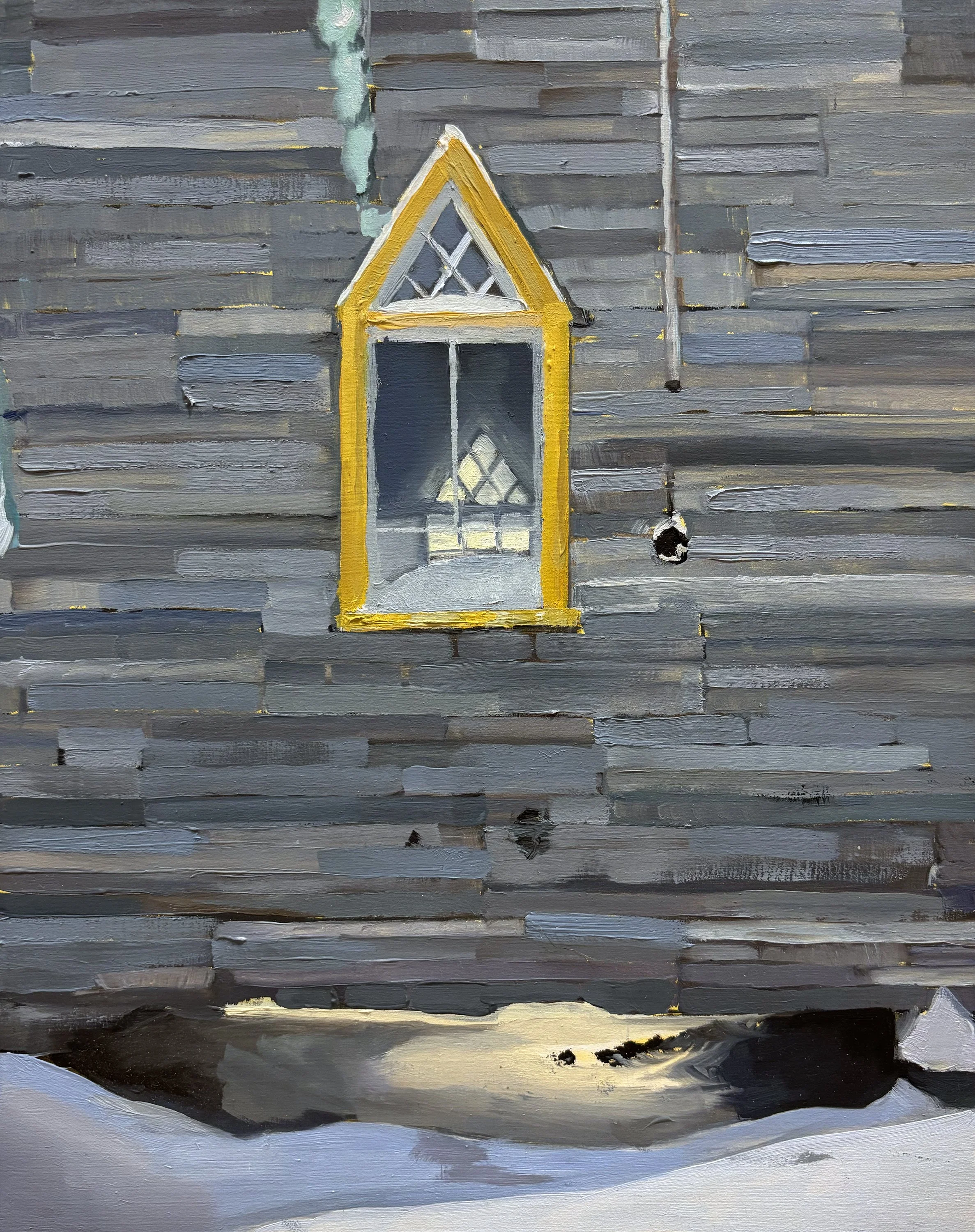   All that is solid melts into air , oil on panel, 10”x8”, 2021. 