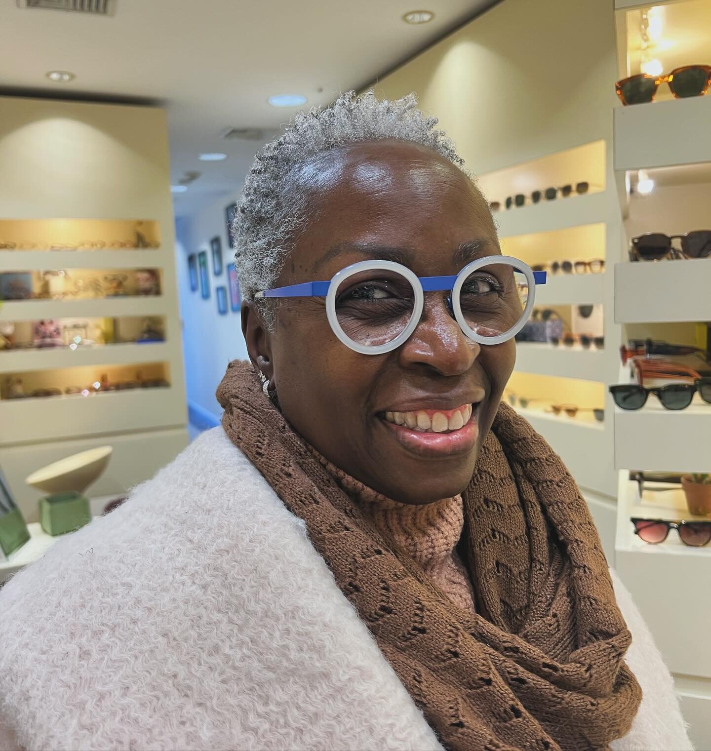 Patricia loving her new glasses just in time for the holiday weekend!