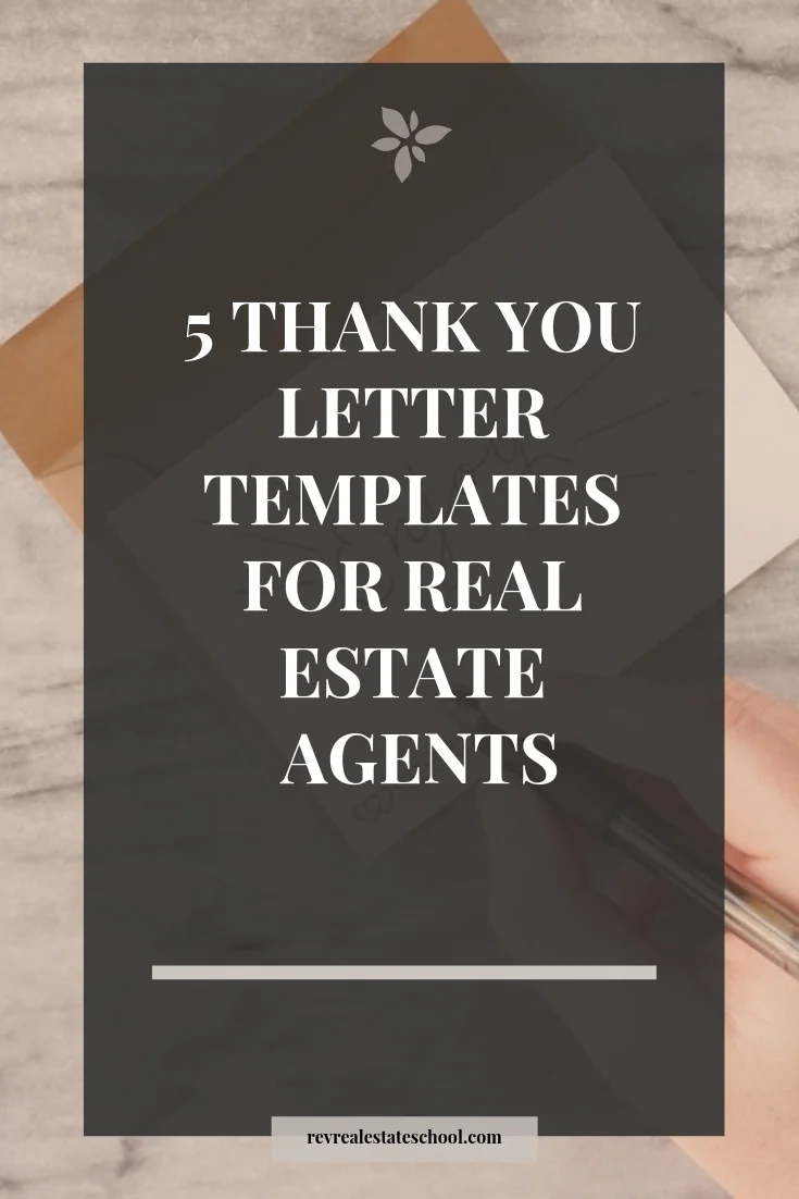 5 Thank You Letter Samples for Real Estate Agents