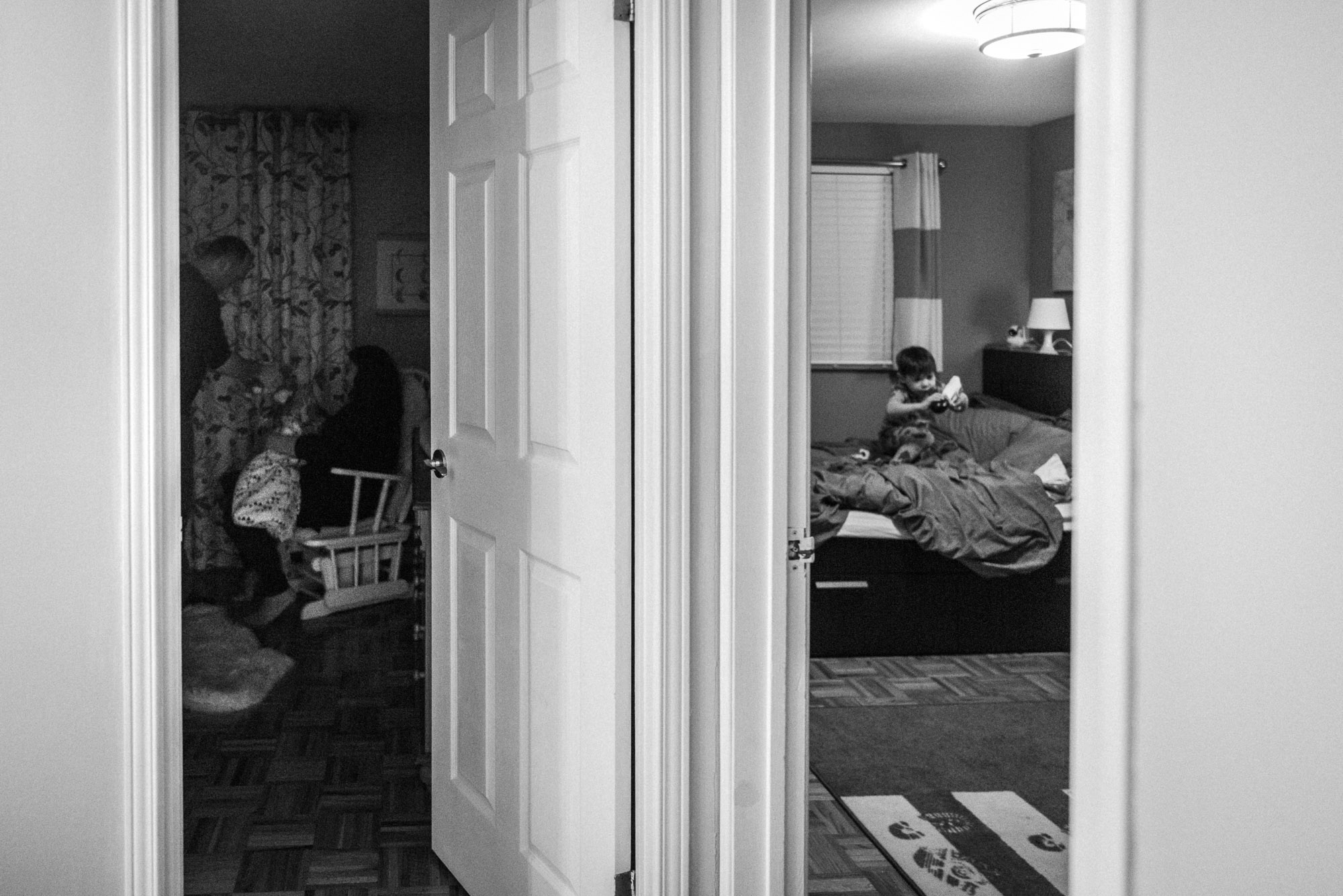 bedtime routines happen in side by side boys rooms