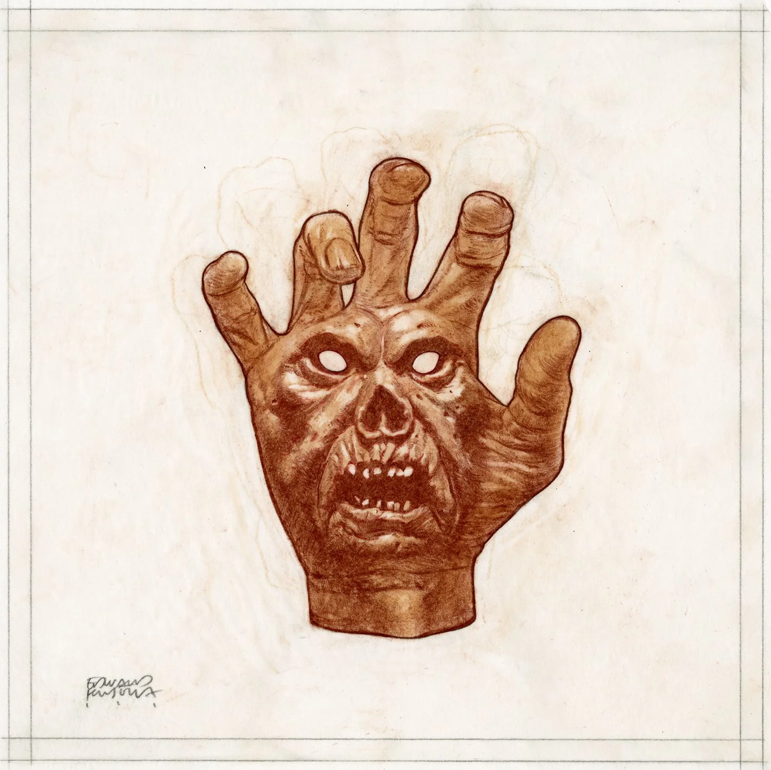 Hand Monster, preliminary drawing