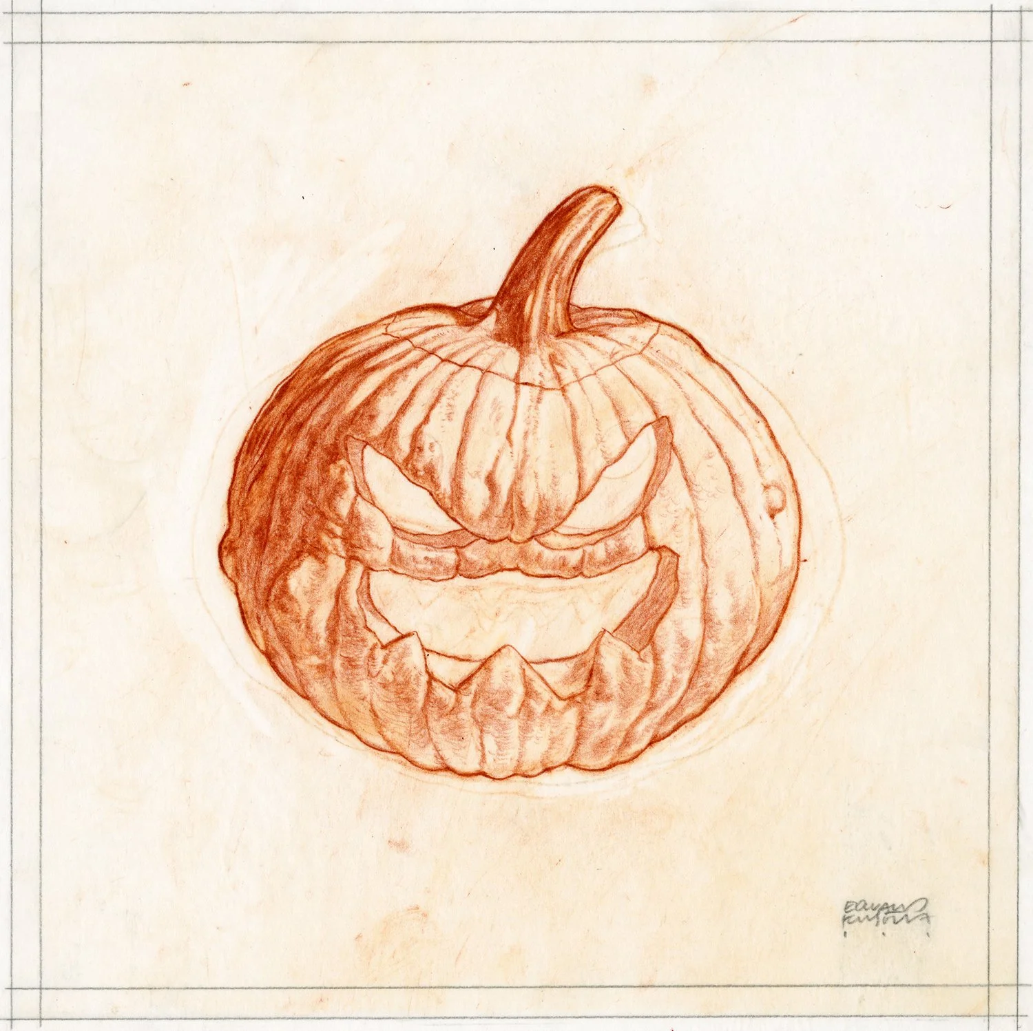 The Jack-O'-Lantern, preliminary drawing