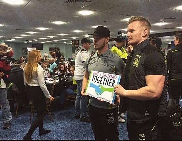 Connor Bower (right) is heavily involved in Grassroots and the Hull FC community program 