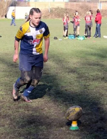 Elsie started playing rugby at school and wants to improve the image of women in rugby.