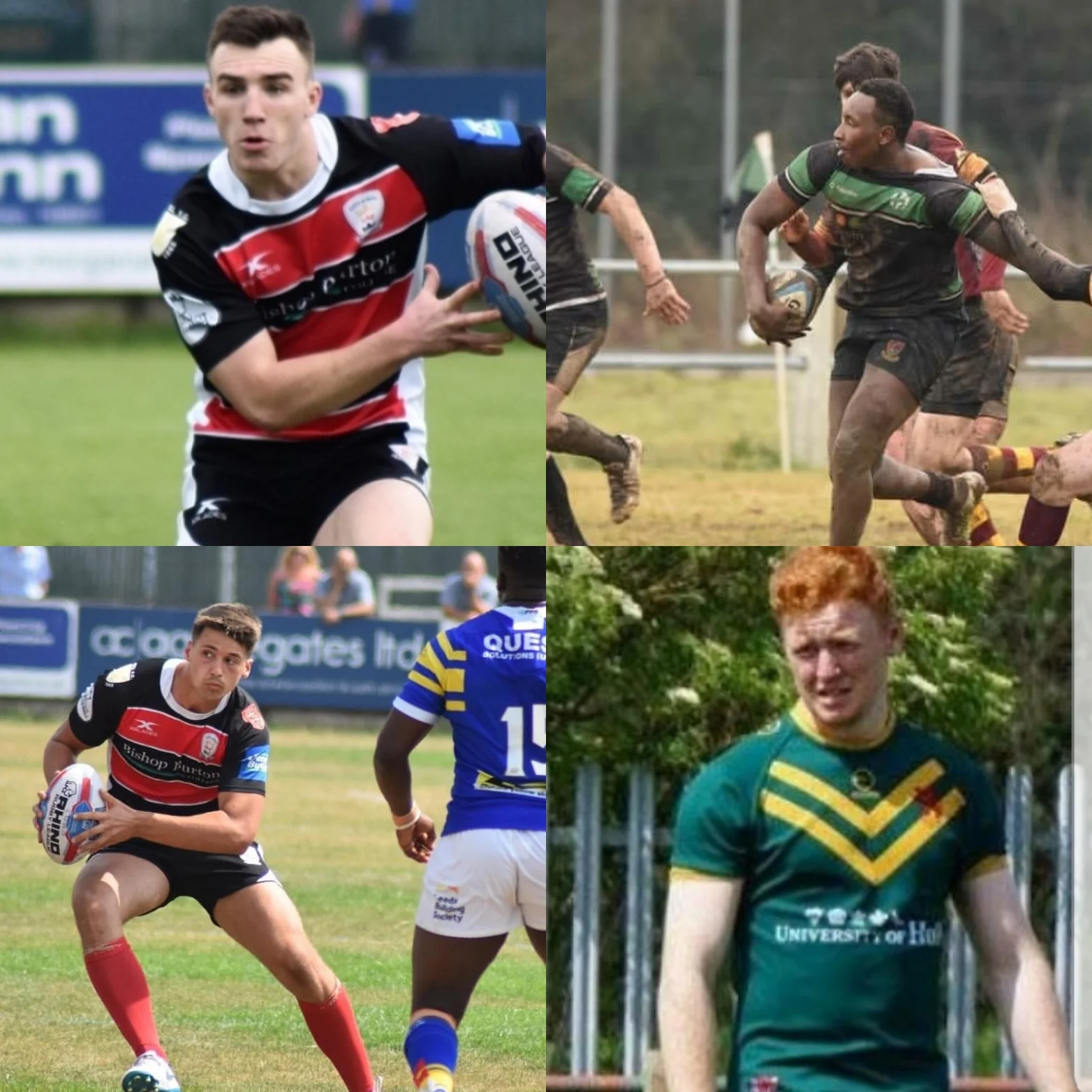 Lochlan Fitzgerald (top left) Johnta Nkonjera (top right) Owen Harrison (bottom left) James Goulsbra-Miller (bottom right)